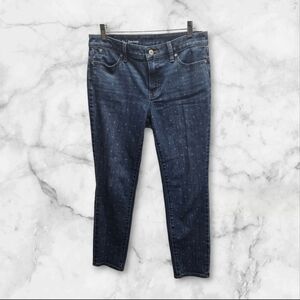 Talbots Flawless Anchor Nautical‎ Slim Ankle Denim Cotton Blend Jeans Size 6 P